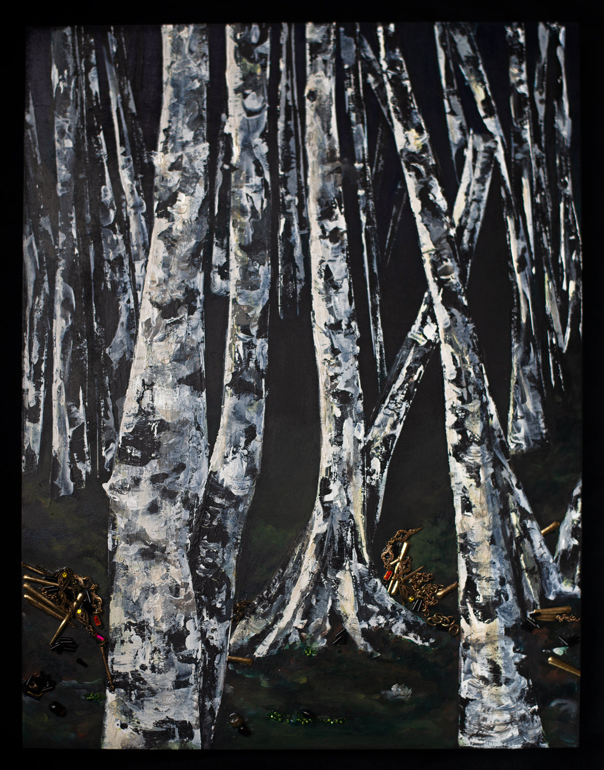 Moonlighting Mixed Media Painting